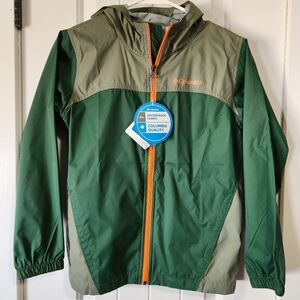 NWT Boys Medium Green and Grey Columbia Windbreaker